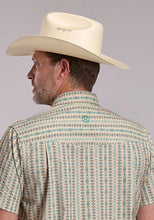 Load image into Gallery viewer, Roper 3016 Vertical Aztec (Tan) - Men's Short Sleeve Shirt
