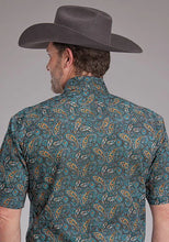 Load image into Gallery viewer, Roper 2382 Dusk Paisley (Blue) - Men's Short Sleeve Shirt
