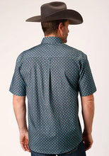 Load image into Gallery viewer, Roper 1451 Cottage Foulard (Blue) - Men's Short Sleeve Shirt
