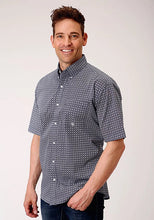 Load image into Gallery viewer, Roper 1133 Bell Foulard (Navy) - Men's Short Sleeve Shirt
