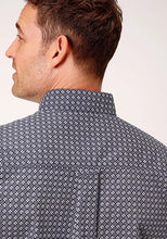Load image into Gallery viewer, Roper 1133 Bell Foulard (Navy) - Men's Short Sleeve Shirt
