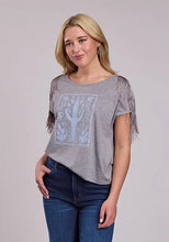 Load image into Gallery viewer, Roper 2866 Fringe Trim (Grey) - Women's T-Shirt
