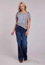 Load image into Gallery viewer, Roper 2866 Fringe Trim (Grey) - Women's T-Shirt

