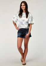 Load image into Gallery viewer, Roper French Terry Top (Blue) - Women's Cotton Shirt
