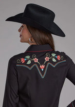 Load image into Gallery viewer, Roper 2293 Twill Retro Shirt (Black) - Women's Western Shirt

