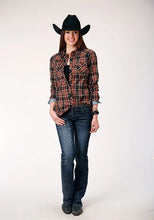 Load image into Gallery viewer, Roper 1853 Arrow Dobby (Brown) - Women's Western Shirt
