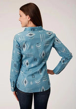 Load image into Gallery viewer, Roper 01057 Aztec Nash Up (Blue) - Women's Western Shirt
