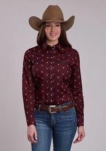 Load image into Gallery viewer, Roper 3289 Skull Print (Wine) - Women's Western Shirt
