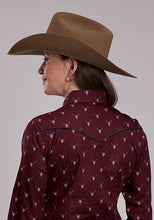 Load image into Gallery viewer, Roper 3289 Skull Print (Wine) - Women's Western Shirt
