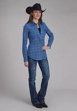 Load image into Gallery viewer, Roper 2251 Sapphire Ornamental (Blue) - Women's Western Shirt
