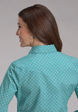 Load image into Gallery viewer, Roper 2250 Stretch Four Point Foulard (Turquoise) - Women's Western Shirt
