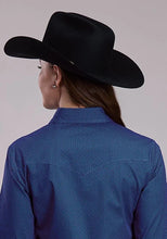 Load image into Gallery viewer, Roper 3241 Lattice Poplin (Blue) - Women's Western Shirt
