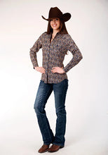 Load image into Gallery viewer, Roper 1841 Vintage Paisley (Brown) - Women's Western Shirt
