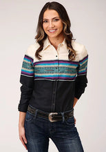 Load image into Gallery viewer, Roper 1296 Serape Border (Black) - Women's Western Shirt
