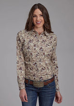Load image into Gallery viewer, Roper 2116 Brushstroke Cowboys (Brown) - Women's Western Shirt
