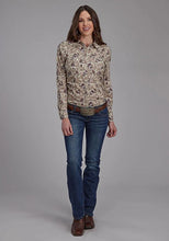 Load image into Gallery viewer, Roper 2116 Brushstroke Cowboys (Brown) - Women's Western Shirt
