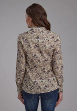 Load image into Gallery viewer, Roper 2116 Brushstroke Cowboys (Brown) - Women's Western Shirt

