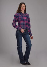 Load image into Gallery viewer, Roper 2206 Unlined Flannel (Purple) - Women's Western Shirt
