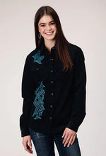 Load image into Gallery viewer, Roper 1947 Embroidery Corduroy (Black) - Women's Western Shirt
