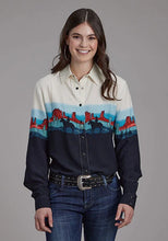 Load image into Gallery viewer, Roper 2202 Western Border (Black) - Women's Western Shirt
