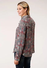 Load image into Gallery viewer, Roper 1279 Sage Paisley (Multi) - Women's Western Blouse
