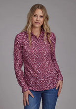 Load image into Gallery viewer, Roper 2134 Wild Wine Print (Leopard) - Women's Western Blouse
