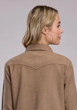 Load image into Gallery viewer, Roper 3134 Cropped Cotton (Brown) - Women's Western Blouse
