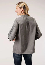 Load image into Gallery viewer, Roper 1282 Cotton Melange (Grey) - Women's Western Blouse
