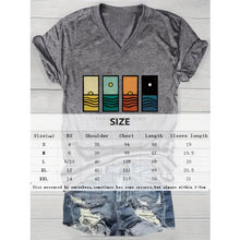 Load image into Gallery viewer, Geometric Mountain &amp; Starry Night Graphic Tee
