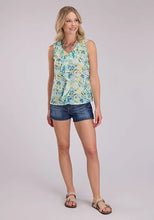 Load image into Gallery viewer, Roper 2489 Floral Aztec (Blue) - Women's Sleeveless Shirt
