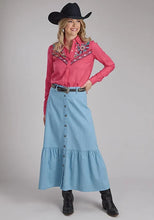 Load image into Gallery viewer, Roper 2337 Solid Denim (Blue) - Women's Skirt
