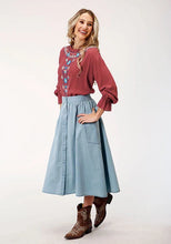 Load image into Gallery viewer, Roper 1789 Long Denim (Blue) - Women's Skirt

