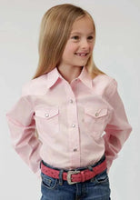 Load image into Gallery viewer, Roper Poplin (Pink) - Girl's Western Snap Shirts
