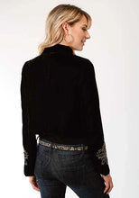 Load image into Gallery viewer, Roper 3939 Metallic Embroidery (Black) - Cropped Women's Jacket
