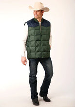 Load image into Gallery viewer, Roper 1473 Poly Filled (Navy/Green) - Men's Vest
