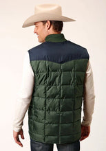 Load image into Gallery viewer, Roper 1473 Poly Filled (Navy/Green) - Men's Vest
