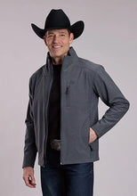 Load image into Gallery viewer, Roper 3418 Textured Fleece (Grey) - Men's Softshell Jacket
