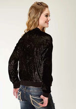 Load image into Gallery viewer, Roper 2258 Flower Print (Black) - Women's Bomber Jacket
