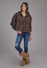 Load image into Gallery viewer, Roper 2272 Printed Knit (Brown) - Women's Cropped Jacket
