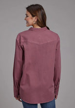 Load image into Gallery viewer, Roper 2298 Twill Oversized (Wine) - Women's Shirt Jacket

