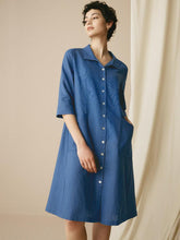 Load image into Gallery viewer, 100% Linen Shirt Dress MADISON
