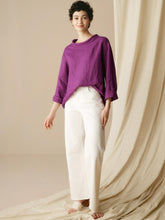 Load image into Gallery viewer, 100% Linen Draped Neck Top HOLLIS
