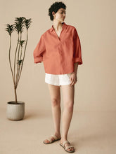 Load image into Gallery viewer, Linen Oversized Fit Pocket Shirt ELOWEN

