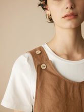 Load image into Gallery viewer, 100% Linen U-Neck Short Jumpsuit KENDALL
