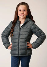 Load image into Gallery viewer, Roper Girl's Lightweight Hooded Puffer Coat (Sage) - Children's Jacket

