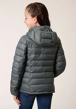 Load image into Gallery viewer, Roper Girl's Lightweight Hooded Puffer Coat (Sage) - Children's Jacket
