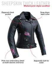Load image into Gallery viewer, Bloom - Women's Motorcycle Leather Jacket
