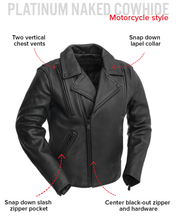 Load image into Gallery viewer, Night Rider Men's Motorcycle Leather Jacket
