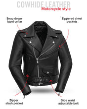 Load image into Gallery viewer, Bikerlicious - Women's Motorcycle Leather Jacket
