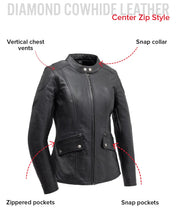 Load image into Gallery viewer, Jewel - Women's Motorcycle Leather Jacket
